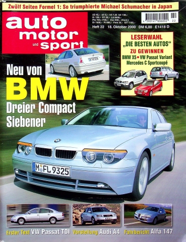 Deckblatt Auto Motor und Sport (22/2000)